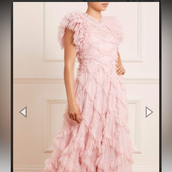 BRAND NEW Needle and thread Genevieve Ruffle Gown, size 8 - Picture 3 of 5
